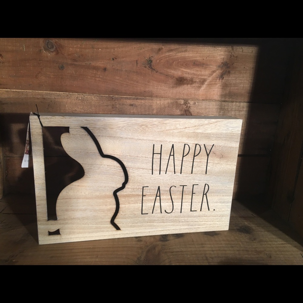 Rae Dunn Wooden Easter Sign